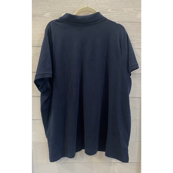 Lands End Shirt Womens Sz 3X Cotton Navy Blue Basic Casual Polo Pullover 24W-26W - Picture 2 of 8